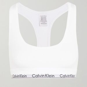 white calvin klein sports bra